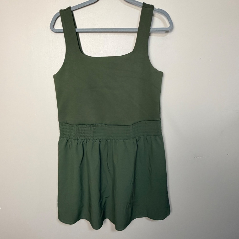 Maurices Women Romper Large Olive Green 24/7 Smocked Waist Active Skort 32961807